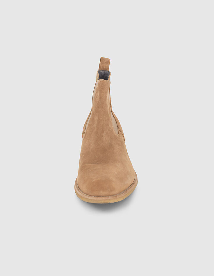 Lichtbeige Chelsea boots suèdeleer Heren-2