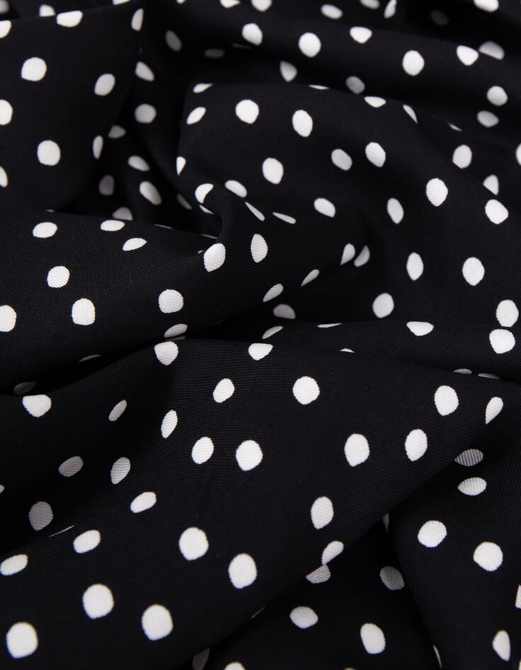 Black midi skirt LENZING™ ECOVERO™ women's polka dot print-10