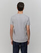 Grijs T-shirt van biologisch katoen Paris Homme-3