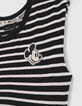 Camiseta negra raya blanca IKKS - MICKEY niña-6