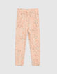 Girls’ peach floral print Lenzing™ Ecovero™ viscose trousers-1