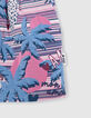 Girls’ white palm tree-leopard jacquard shorts-5