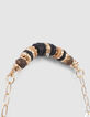 Girls’ gold-tone chain bracelets with beads-5