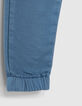 Boys’ dark blue knitlook tapered jogger jeans-6