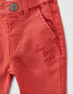 Baby boys’ medium-orange organic cotton knitlook jeans-4
