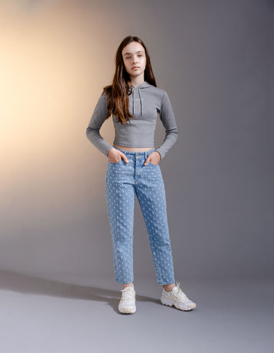 MOM blue allover girl jeans - IKKS