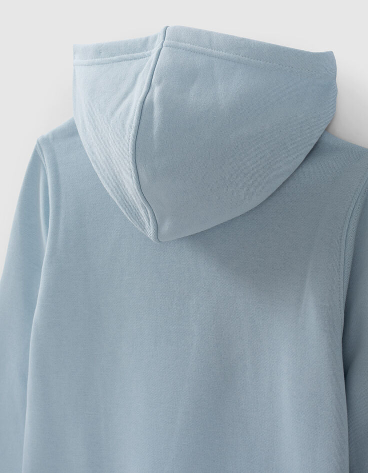 Girls’ light blue hoodie with embroidery on front-5