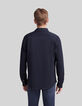 Blaues REGULAR-Herrenhemd aus Interlock mit langen Ärmeln-3