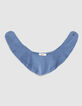 Baby’s medium blue rock print organic cotton bib-5