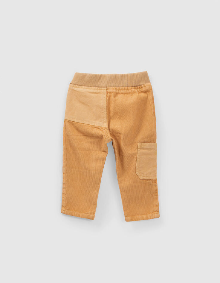 Pantalon camel mix matières élastiqué bébé garçon-3