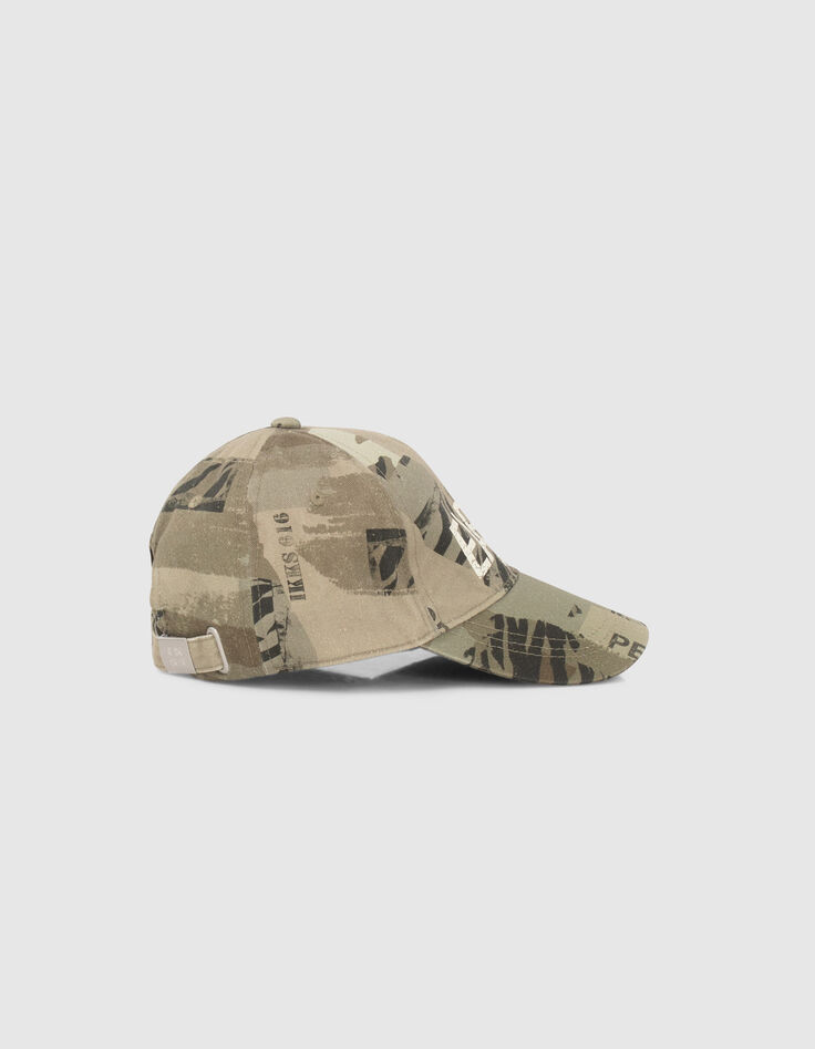 Khaki Jungenschirmmütze mit Camouflageprint-7