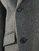 Men’s charcoal grey chevron coat-4