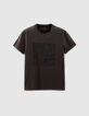 Men’s dark green DRY FAST T-shirt with rubber image-5