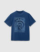 Heren-T-shirt visueel kobalt-6