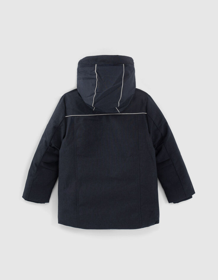 Boys’ dark navy parka with quilted lining-4