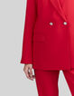 Women’s poppy red double-breasted suit jacket-4