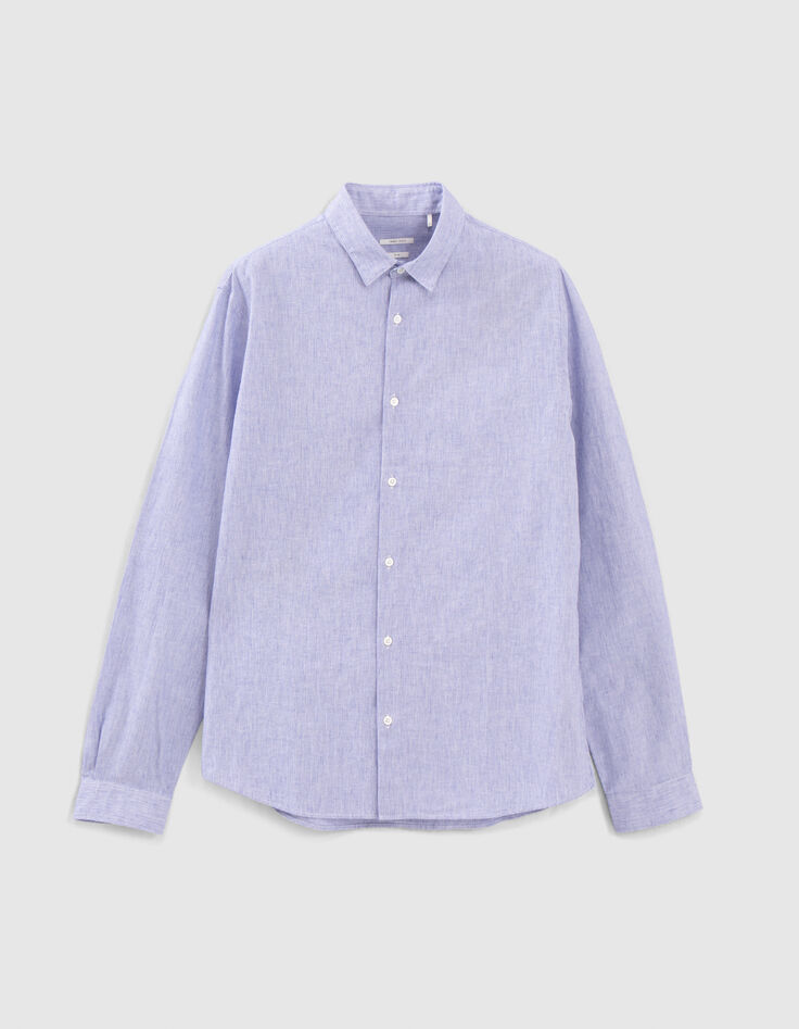 Men’s slate semi-plain SLIM shirt-1