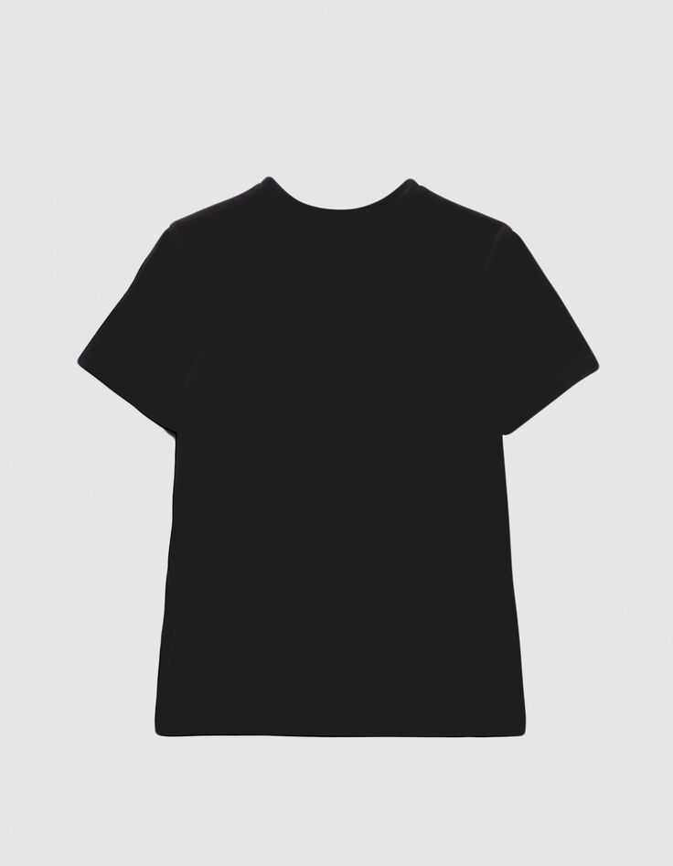 Boys’ black T-shirt with Liberty pocket-2