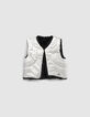 Baby girls’ black and silver reversible waistcoat-2