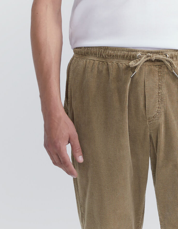 Men’s cappuccino corduroy joggers-4