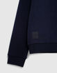 Boy's navy teddy-neck sweatshirt-5