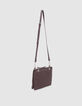Women’s garnet leather 1440 Reporter clutch bag-2
