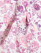 Girls’ off-white long dress with violet flower print-7