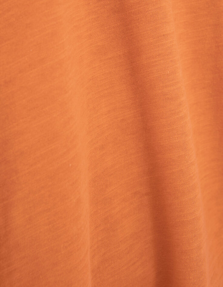 T-shirt L'Essentiel orange coton bio col rond Homme-9
