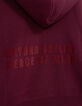 Girl's red velvet flocked message sweatshirt-5