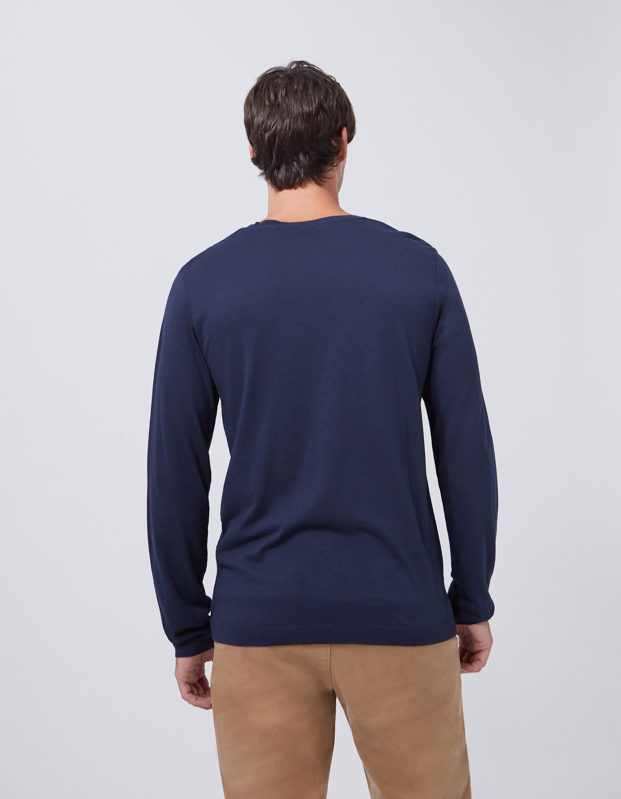 Men's navy long sleeve t-shirt