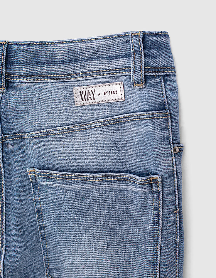 Light blue slim vintage jeans bio hoge taille meisjes-6