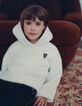 Girl's knitted hooded sweatshirt ecru-2