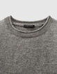 Pull gris tricot laine et cachemire détail éclair garçon-4