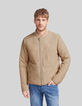 Sous-doudoune réversible kaki et beige forme bomber Homme-2