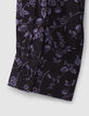 Camisa violeta y negra LENZING™ ECOVERO™ flores niño-8