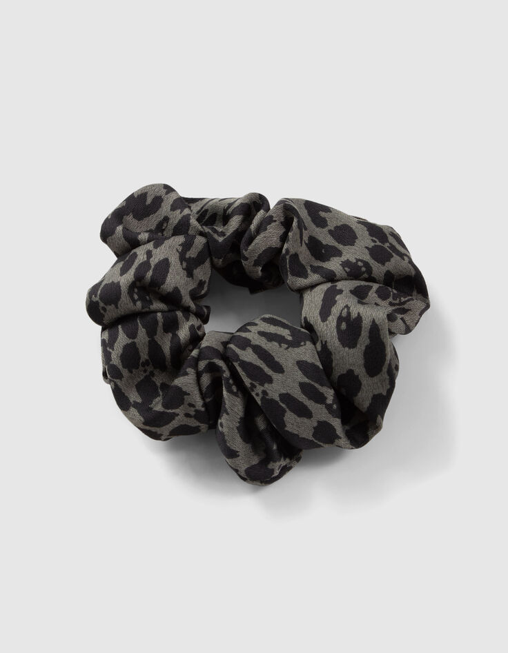 Kaki sjaalscrunchie luipaard rock print meisjes-3