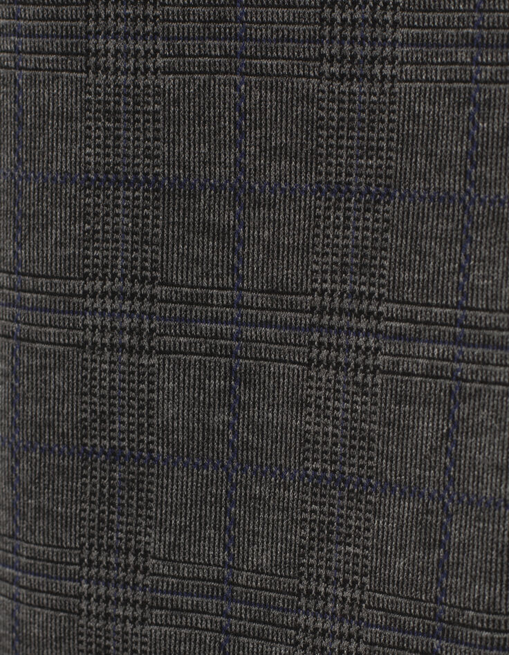 Pantalon gris chiné maille motif carreaux garçon-2