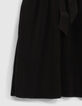 Robe noire plissée sans manches fille-3