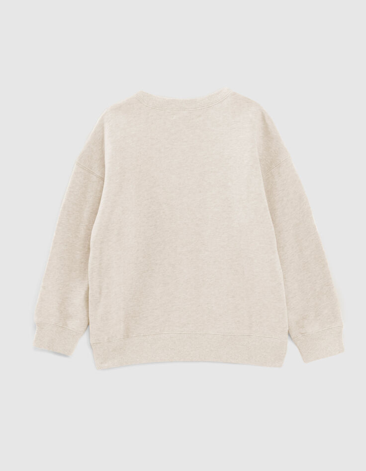 Ecru sweater maxi-opdruk anker en letters jongens -3
