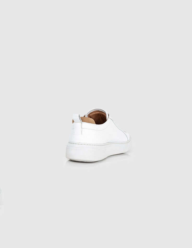 Men’s white leather trainers-3