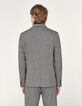 Antraciet blazer faux-uni tweed heren-2