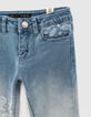 Girls’ light blue slim 7/8 jeans-3