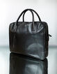 Men's black leather bag -1