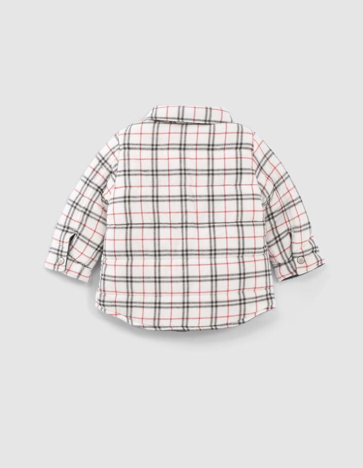 Baby boys’ grey/check reversible overshirt-3