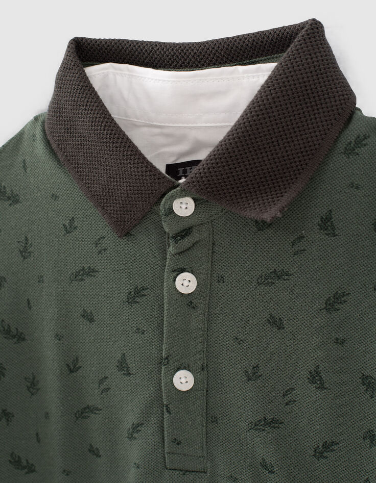 Boys’ eucalyptus polo print shirt with olive trees-2