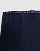 Girl's navy jacquard knit tights-2