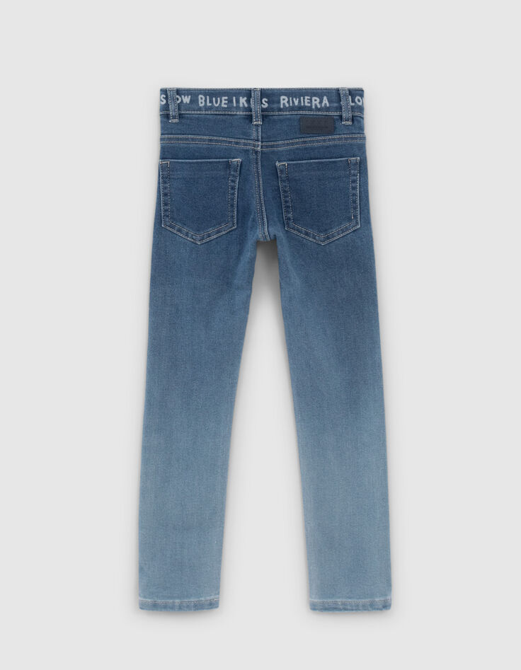 Jean skinny bleu effet deep dye garçon-2