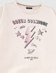 Girl’s ecru organic cotton stars and lightning T-shirt-5