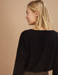 Pull noir en tricot avec rivets et clous I.Code-5