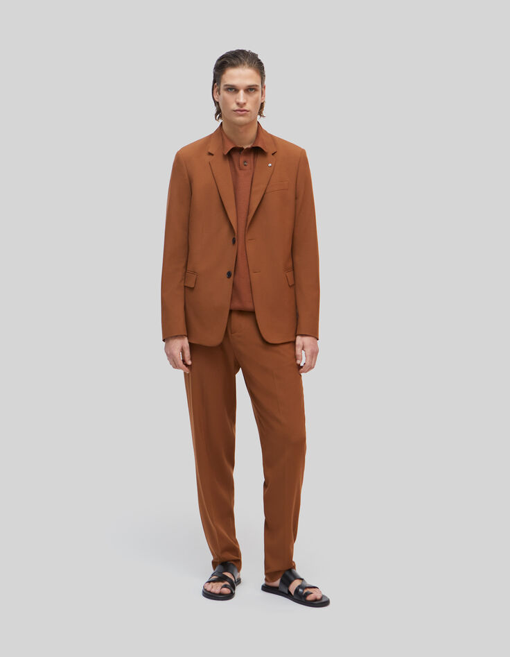 Pure Edition-Pantalon de costume cognac Homme-1
